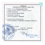 Apostille für urkunden aus Polen