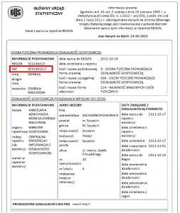 Steueridentifikationsnummer NIP in Polen, Steuernummer NIP in Polen, NIP Nummer in Polen